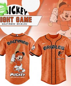Baltimore Orioles x Mickey Night Game Baseball Jersey – Limited Edition Baseball Jersey