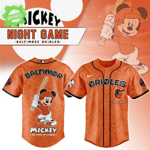 Baltimore Orioles x Mickey Night Game Baseball Jersey – Limited Edition Baseball Jersey