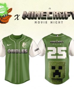 Baltimore Orioles x Minecraft Movie Baseball Jersey – Crossover MLB Edition