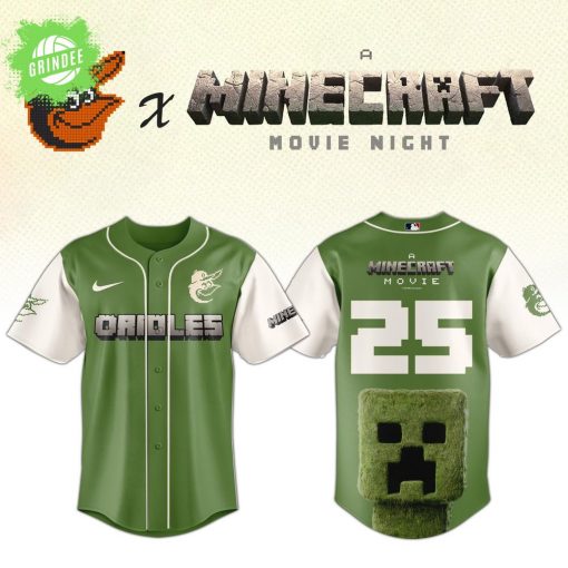 Baltimore Orioles x Minecraft Movie Baseball Jersey – Crossover MLB Edition