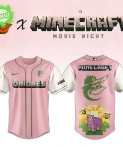 Baltimore Orioles x Minecraft Movie Baseball Jersey – Pink Limited Drop
