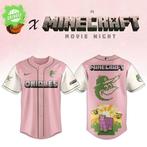 Baltimore Orioles x Minecraft Movie Baseball Jersey – Pink Limited Drop