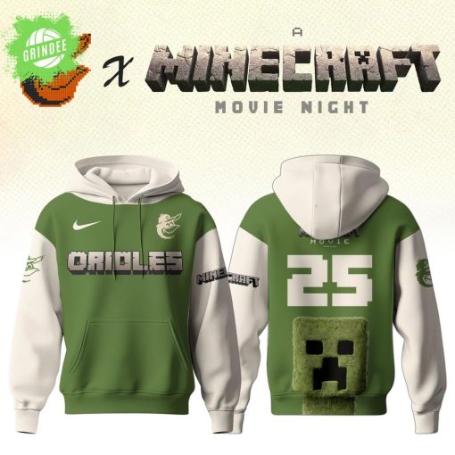 Baltimore Orioles x Minecraft Movie Hoodie – 2025 Limited Game Edition