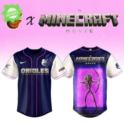Baltimore Orioles x Minecraft Movie Skeleton Night Jersey – Limited MLB Edition