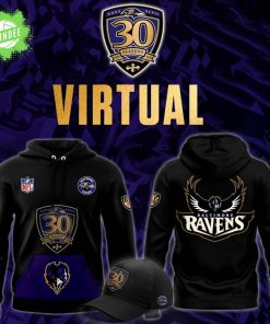 Baltimore Ravens 30th Season Virtual Hoodie – NFL Anniversary Limited Edition