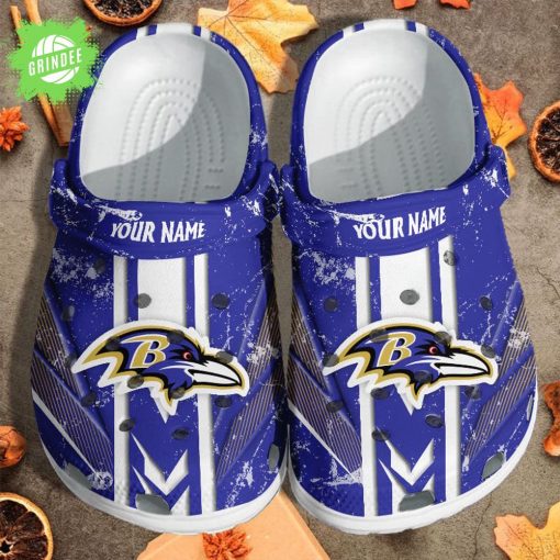 Baltimore Ravens Custom Name Clogs Shoes Gift for Fans