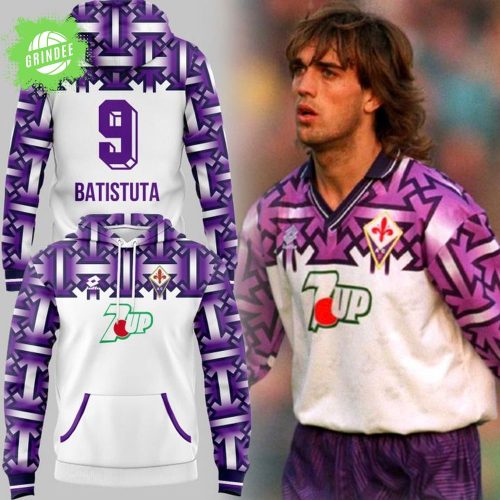 Batistuta Fiorentina 1992/93 Away Kit Limited Edition Hoodie
