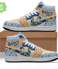 Bluey Autism Air Jordan 1 Shoes – Special Edition Autism Awareness Sneakers