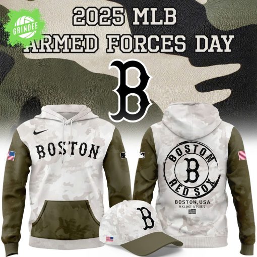 Boston Red Sox Armed Forces Day Hoodie – 2025 Special Camo Edition