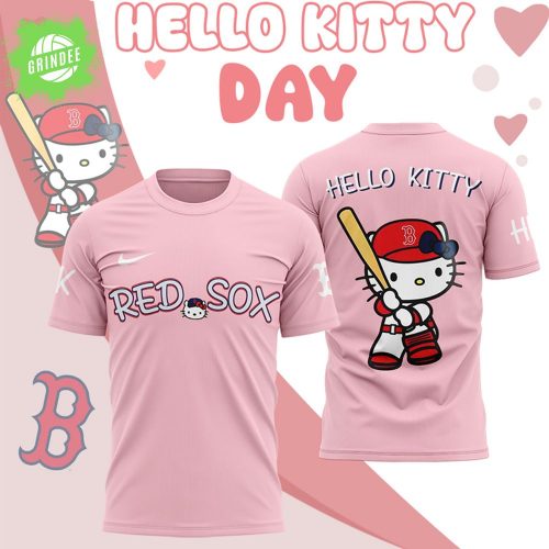 Boston Red Sox Hello Kitty Day 2025 Pink T-Shirt