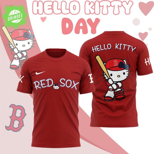 Boston Red Sox Hello Kitty Day 2025 Red T-Shirt