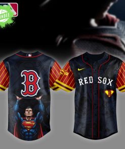 Boston Red Sox MLB x Superman Baseball Jersey Editions Limited 2025 – Limited Edition DC Comics x MLB Fusion