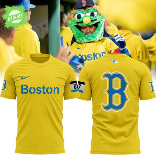 Boston Red Sox Nike Yellow T-Shirt – 2025 Edition