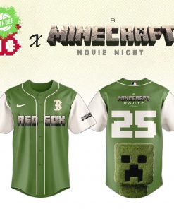 Boston Red Sox x Minecraft Movie Baseball Jersey – Game Night Drop