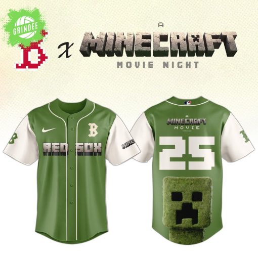Boston Red Sox x Minecraft Movie Baseball Jersey – Game Night Drop