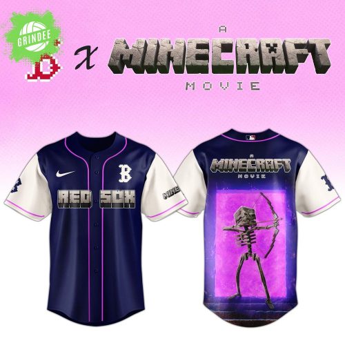 Boston Red Sox x Minecraft Movie Skeleton Night Jersey – Limited MLB Edition