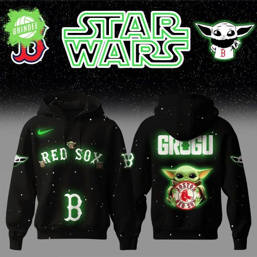 Boston Red Sox x Star Wars Baby Yoda Hoodie – MLB Galactic Game Edition