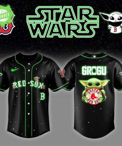 Boston Red Sox x Star Wars Grogu Night Jersey – Limited MLB Galactic Edition