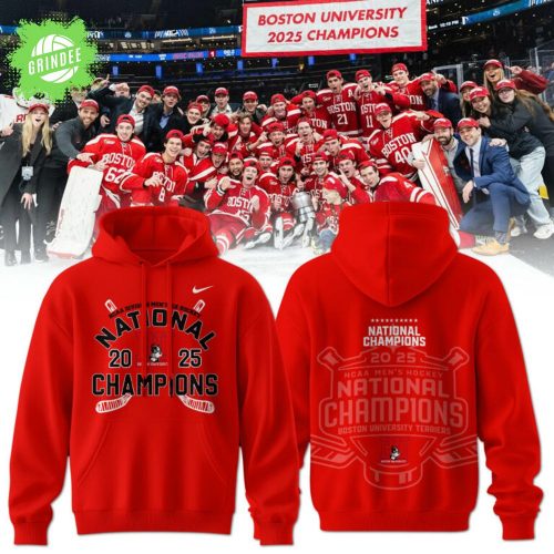 Boston University Terriers Men’s Ice Hockey National Champions 2025 Hoodie