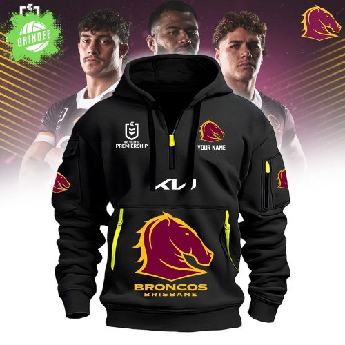 Brisbane Broncos Quarter Zip Hoodie