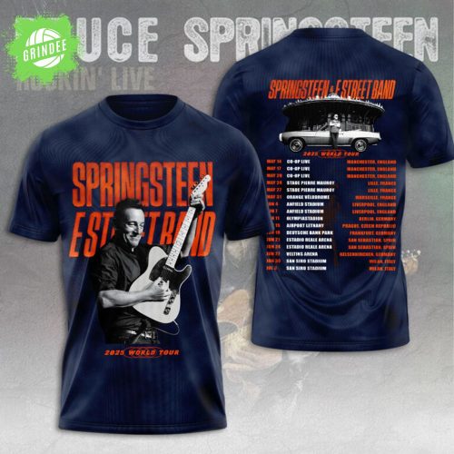 Bruce Springsteen Rock Music 3D Graphic T-Shirt for Fans