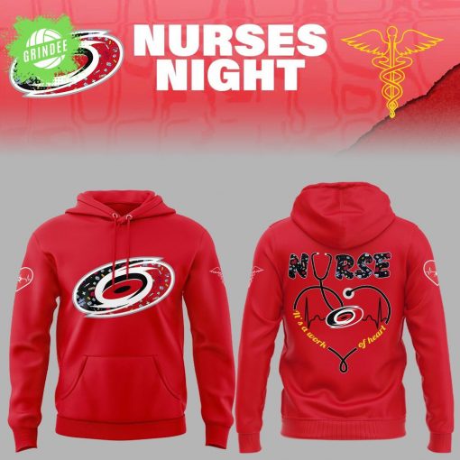 Carolina Hurricanes Nurses Night 2025 Red Hoodie – Limited Edition