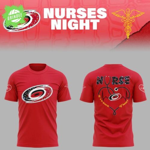 Carolina Hurricanes Nurses Night 2025 Red T-Shirt – Limited Edition
