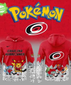 Carolina Hurricanes x Pokémon New Hoodie – NHL x Anime Collaboration