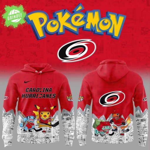 Carolina Hurricanes x Pokémon New Hoodie – NHL x Anime Collaboration