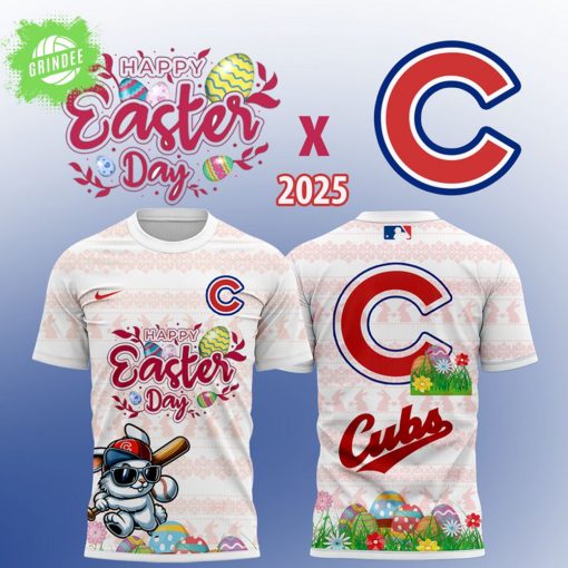 Chicago Cubs Happy Easter 2025 T-Shirt – Festive Game Day Gear