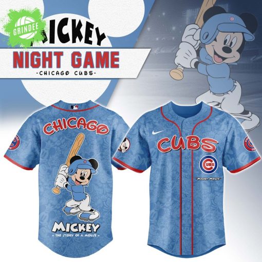 Chicago Cubs x Mickey Night Game Baseball Jersey – Exclusive MLB x Disney Merch