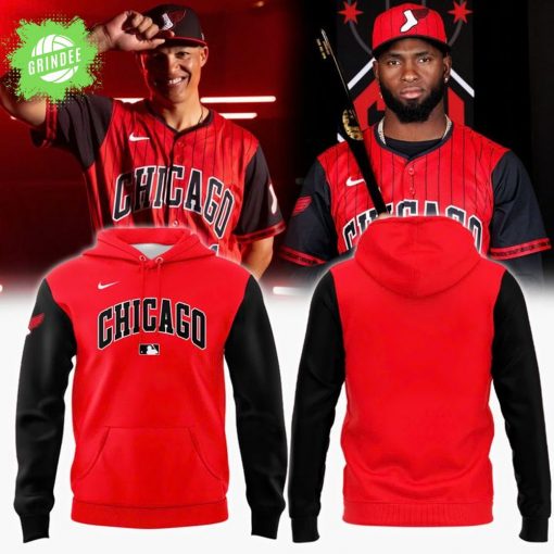 Chicago MLB City Connect Black & Red Jersey and Hoodie Set – Limited Edition