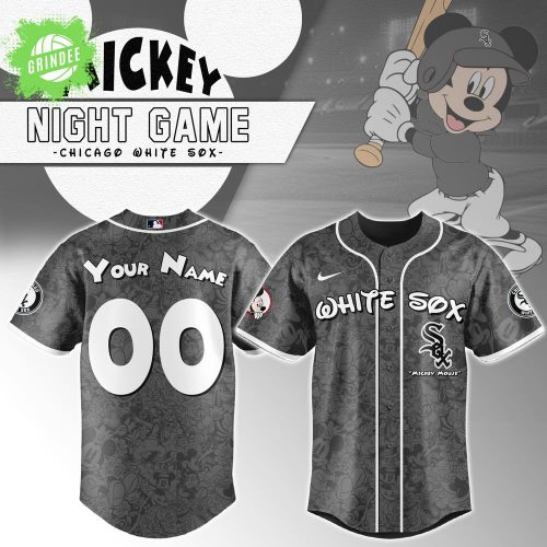 Chicago White Sox x Mickey Night Game Baseball Jersey Custom Name – Personalized MLB Merch