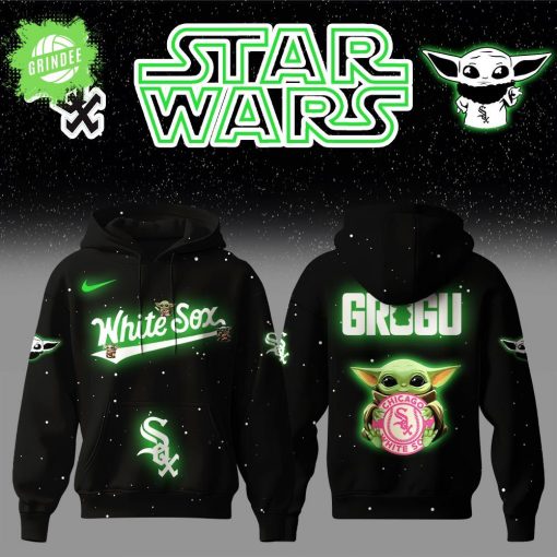 Chicago White Sox x Star Wars Baby Yoda Hoodie – Galactic Night MLB Fan Edition