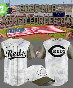 Cincinnati Reds Armed Forces Day MLB Jersey 2025