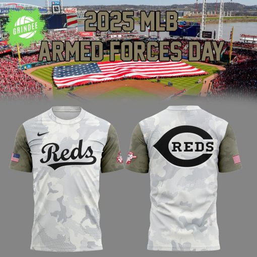 Cincinnati Reds Armed Forces Day MLB T-Shirt 2025