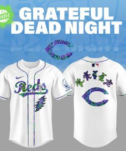 Cincinnati Reds Grateful Dead Night Baseball Jersey and Flat Cap Set
