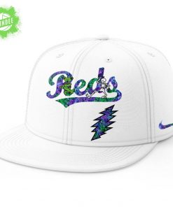 Cincinnati Reds Grateful Dead Night Baseball Jersey and Flat Cap Set