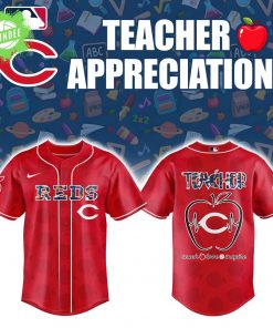Cincinnati Reds Teacher Night 2025 Red Baseball Jersey Combo