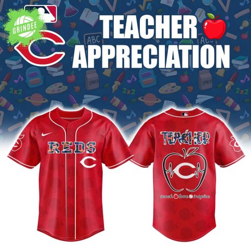 Cincinnati Reds Teacher Night 2025 Red Baseball Jersey Combo
