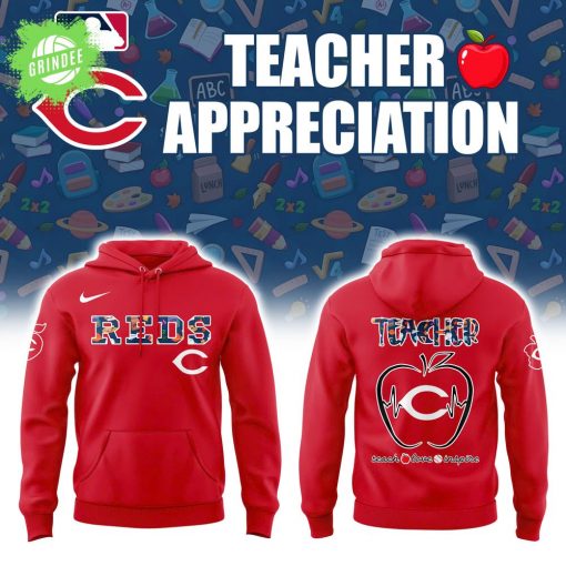 Cincinnati Reds Teacher Night 2025 Red Hoodie