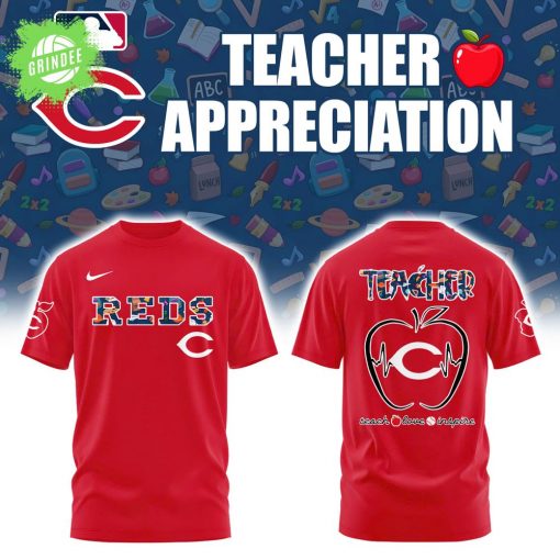 Cincinnati Reds Teacher Night 2025 Red T-Shirt