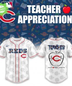Cincinnati Reds Teacher Night 2025 White Baseball Jersey Combo