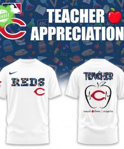 Cincinnati Reds Teacher Night 2025 White T-Shirt