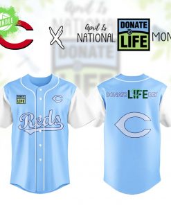 Cincinnati Reds x Donate Life Month Baseball Jersey – Special Tribute Edition