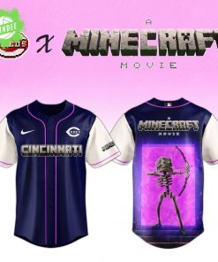 Cincinnati Reds x Minecraft Movie Skeleton Night Jersey – Limited MLB Edition