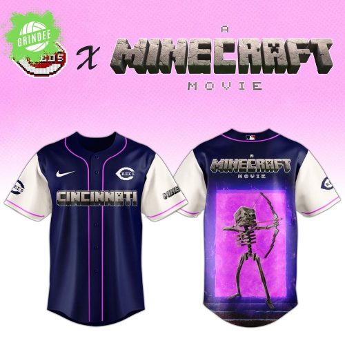 Cincinnati Reds x Minecraft Movie Skeleton Night Jersey – Limited MLB Edition