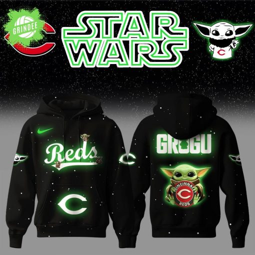Cincinnati Reds x Star Wars Baby Yoda Hoodie – Galactic Game Night Fanwear