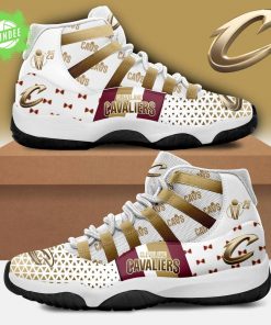 Cleveland Cavaliers Basketball Retro 11 White Shoes