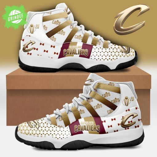 Cleveland Cavaliers Basketball Retro 11 White Shoes